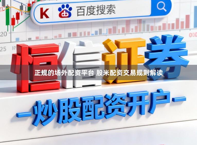 正规的场外配资平台 股米配资交易规则解读